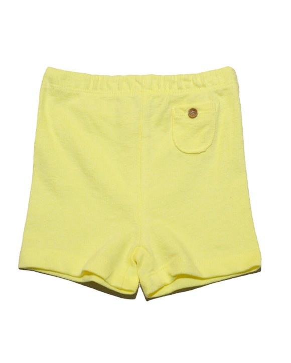 Yellow Frill Sleeves And Shorts Set