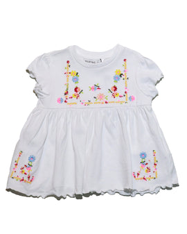 White Embroidered Set - 0