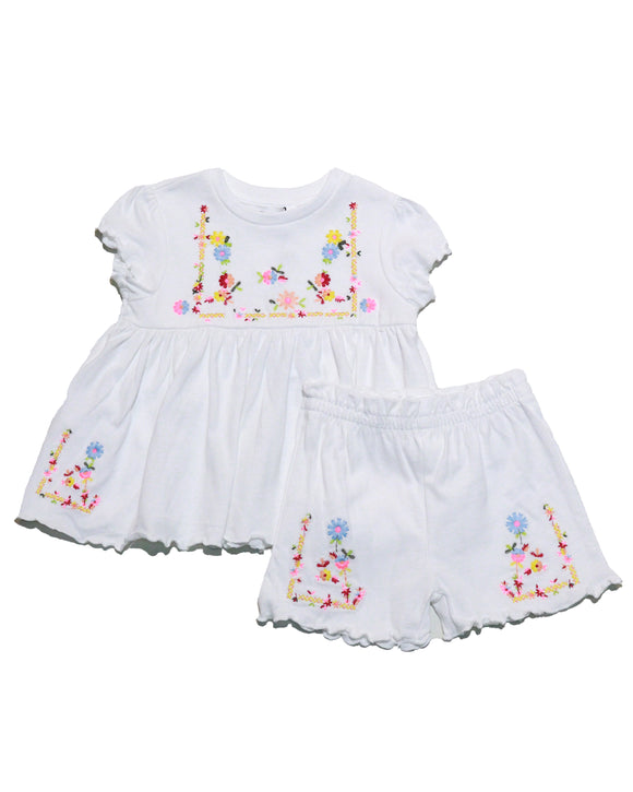 White Embroidered Set