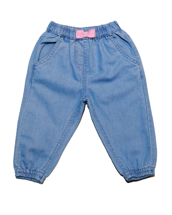 Light Wash Solid Harem Jeans Light