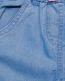 Light Wash Solid Harem Jeans Light-3