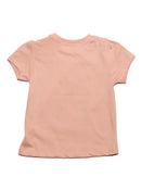 Peach Giraffe Print T Shirt-2
