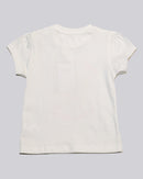 White Cat Placement Print T Shirt-2