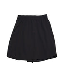 Black Pleated Skirts With Front Buttons-2