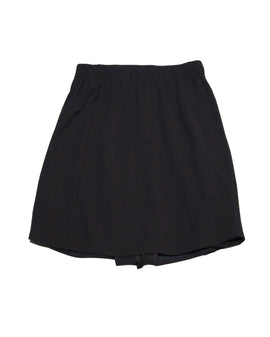 Black Pleated Skirts With Front Buttons - 0