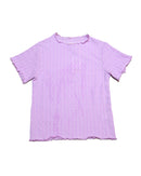 Purple Jacquard Top With Lettuce Edges-1