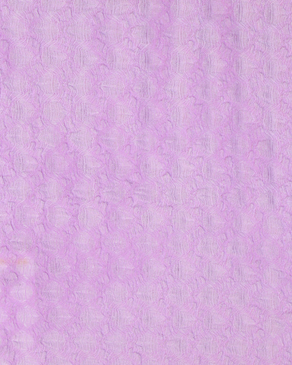 Purple Jacquard Top With Lettuce Edges