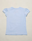 Sky Blue Butterfly Sequins T Shirt-2