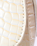 White Texture Embellished Crossbody Bag-4
