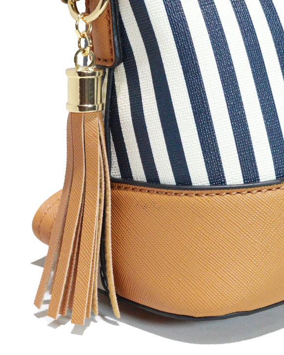 Navy and White Nautical Bag