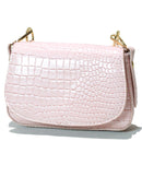Pale Pink Texture Embellished Bag-1