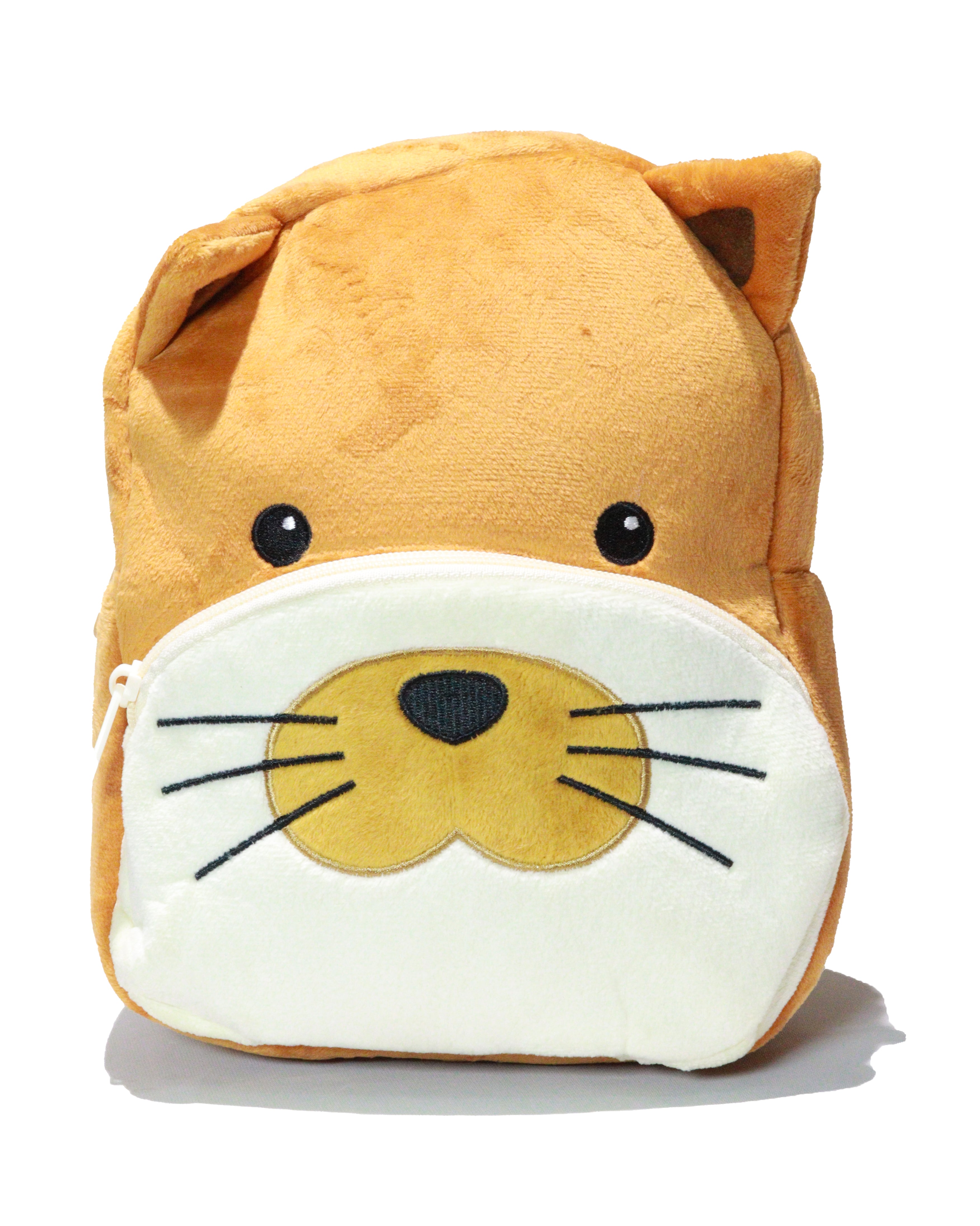 Brown Character Faux Fur Backpack | School Bags