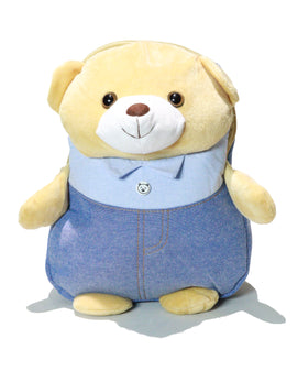 Blue  Character  Faux Fur Backpack | School Bags