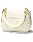 White Texture Embellished Crossbody Bag-2