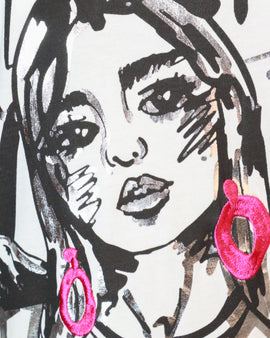 White Embellished T - 0