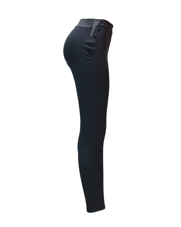 Black Elastic Ponte legging