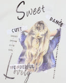 White Jacquard Drop Shoulder With Girly Print-2