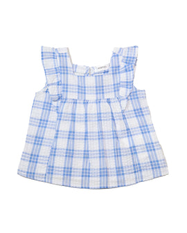 Blue Yarn Dyed Seersucker