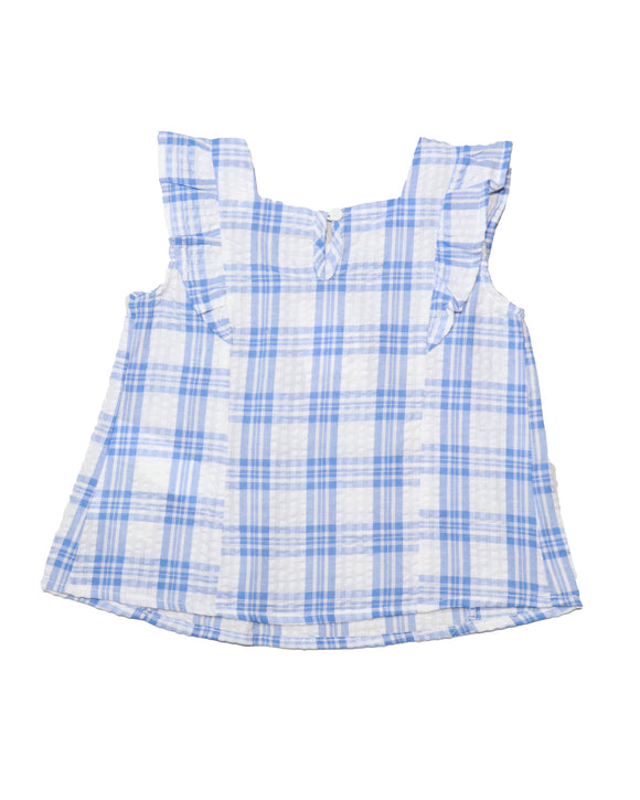 Blue Yarn Dyed Seersucker