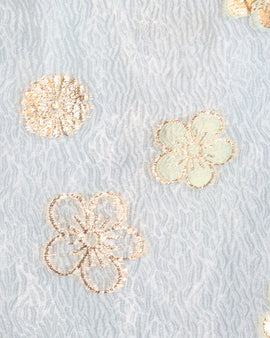 Blue Embroidered Floral Blouse - 0