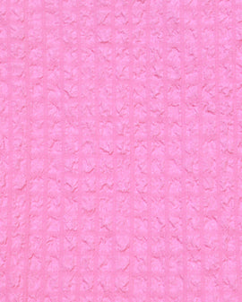 Dark Pink Textured Woven Peplum Blouse - 0