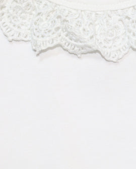 Lilac Lace Collar T Shirt - 0