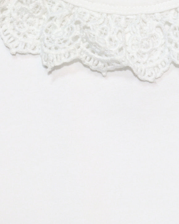 Lilac Lace Collar T Shirt