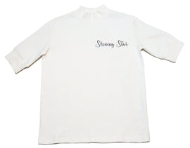 White Aop Oversize Interlock Top