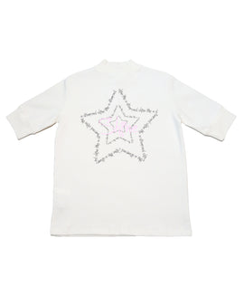 White Aop Oversize Interlock Top - 0