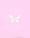 Pink Embroidered Rib Top With Contrast Color Pale-2