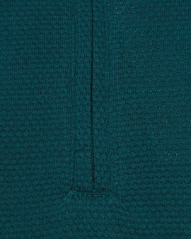 Green Polcorn Knit Polo T Shirt Dark - 0