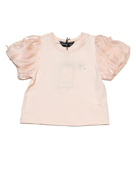 Pink Puff Sleeves Party T Shirt
