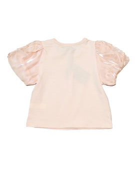 Pink Puff Sleeves Party T Shirt - 0