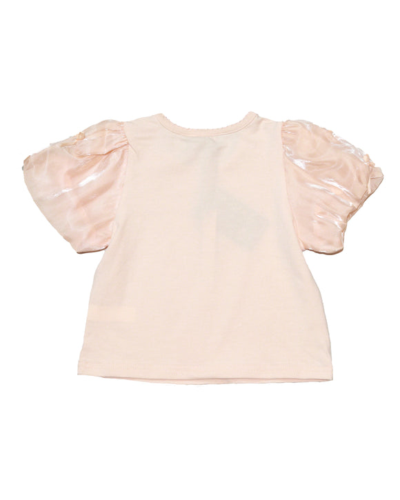 Pink Puff Sleeves Party T Shirt