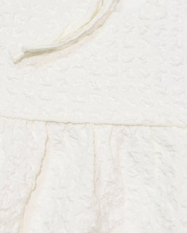 White S Slv Jacquard Blouse - 0