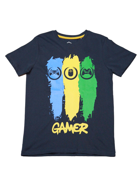 Navy Gamer Short Sleeve Graphic Tee