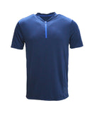 Navy Active Henley T-Shirts-1