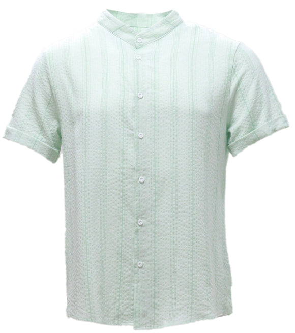Mens S/Slvs Printed Shirts With Round Neck Collar