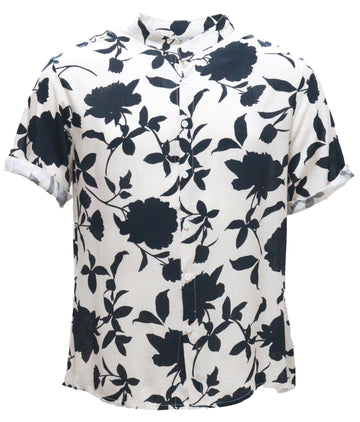 Mens S/Slvs Printed Shirts With Round Neck Collar
