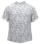 Mens S/Slvs Printed Shirts With Round Neck Collar-1