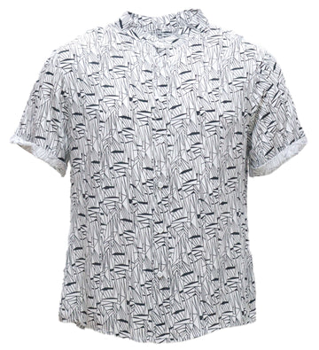 Mens S/Slvs Printed Shirts With Round Neck Collar