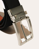 Black And Tan Belt With Twist Buckle-2