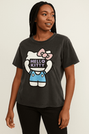 Acid Wash Hello Kitty Printed T Shirt Nawao.com