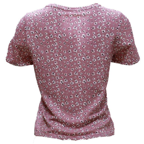 All Over Print Textured T-Shirt Nawao.com