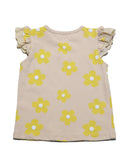 Allover Print Beige Shirt Nawao.com