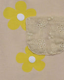 Allover Print Beige Shirt Nawao.com