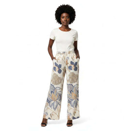 Allover Print Elasticated  Waist Wide Leg Trousers Assorted Nawao.com