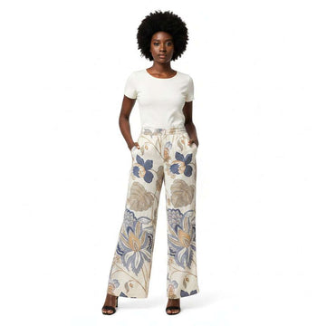 Allover Print Elasticated  Waist Wide Leg Trousers Assorted Nawao.com