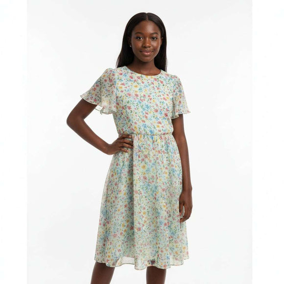 Aop Chiffon Dress Assorted Nawao.com