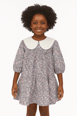 Aop Floral Peterpan Collar Dress Assorted Nawao.com